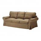 Ikea Ektorp Pixbo 3 seater Sofa Bed Cover - Idemo Light Brown 701.824.69
