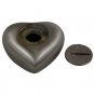 Mini Heart Shape Plain Keepsake Memorial Urn For Token Amount of Ash With Stand
