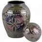 Small Size Keepsake Memorial Lattice Floral Cremation Urn For Ashe With Velvet Box