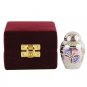 Small Size Keepsake Memorial Lattice Floral Cremation Urn For Ashe With Velvet Box