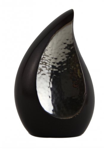 Teardrop Keepsake Funeral Urn with Brown Sparkle Color Finish