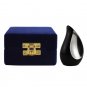 Teardrop Brass Keepsake Black Silver Urn