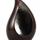 Teardrop Keepsake Funeral Urn with Black and Bronze Color Finish