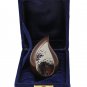 Teardrop Keepsake Funeral Urn with Black and Bronze Color Finish