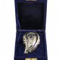 Silver and Gold Finish Teardrop Keepsake Funeral Brass Urn