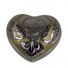 Heart Keepsake Golden Rose Funeral Brass Urn
