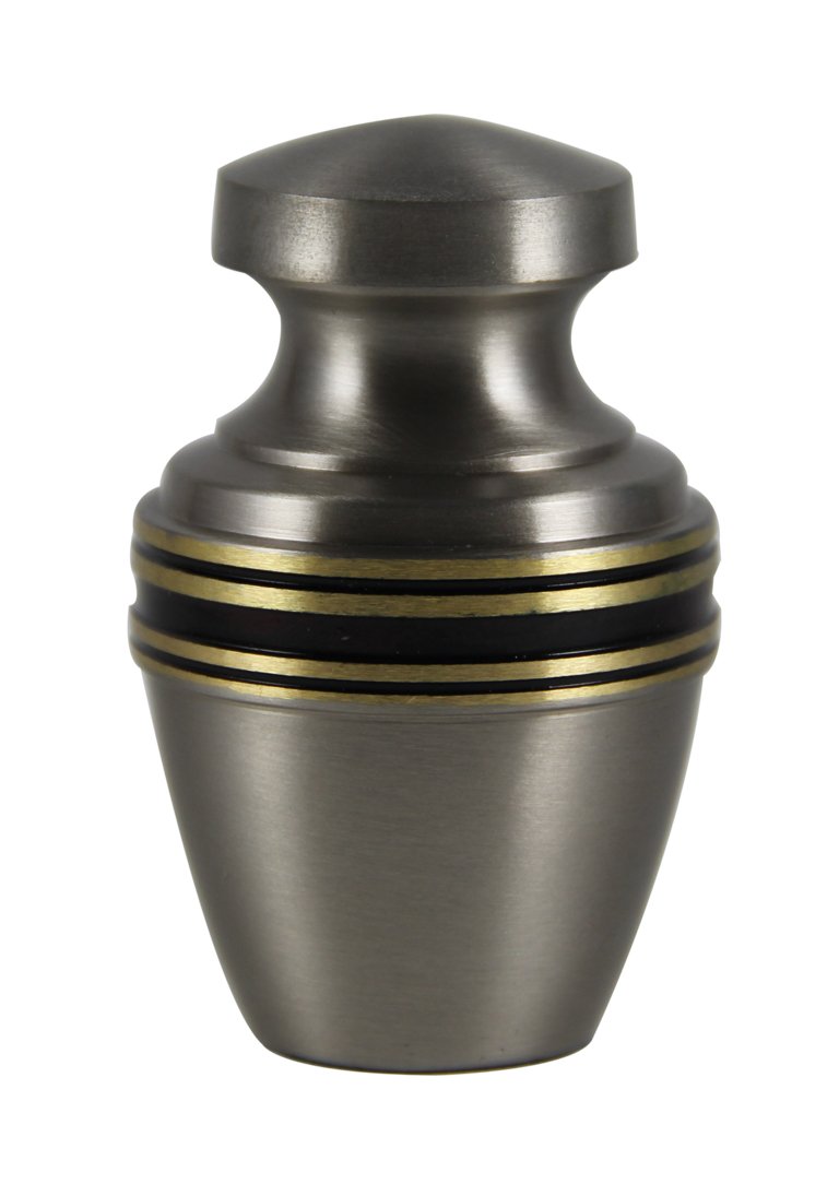 Mini Engravable Classic Pewter Keepsake Cremation Urn For Ashes With