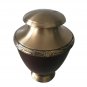Maroon Antique Engraved Border Adult Funeral Urn
