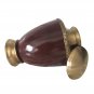 Maroon Antique Engraved Border Adult Funeral Urn