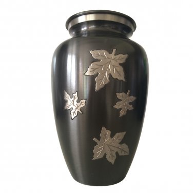 Funeral Cremation Urn with Classic Falling Leaves