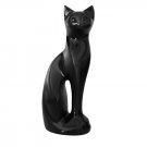 Midnight Sitting Cat Cremation Memorial Urn For Cat Ashes