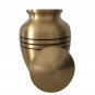 Big Size Classic Three Bands Child Cremation Memorial Urn in Gold Color For Baby Ashes