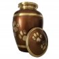 Pet Memorial Urns - Walking Paw Prints Brown Pet Cremation Urn For Pet Ashes
