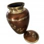 Pet Memorial Urns - Walking Paw Prints Brown Pet Cremation Urn For Pet Ashes