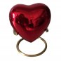 Classic Red Heart Keepsake Urn, Memorial Urns