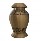 Engraved Brushed Brass Keepsake Cremation Urn