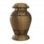 Engraved Brushed Brass Keepsake Cremation Urn