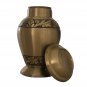 Engraved Brushed Brass Keepsake Cremation Urn