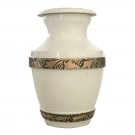 Majestic Pearl White Keepsake Urns, Cremation Memorial Urn