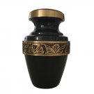 Grecian Rustic Pewter Keepsake Urn, Memorial Urn for Ashes
