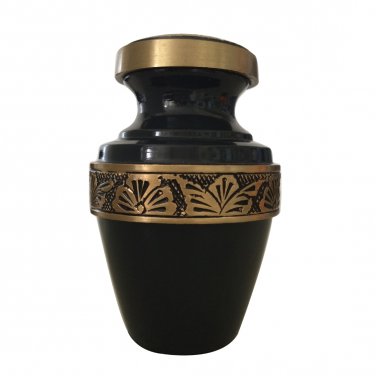 Grecian Rustic Pewter Keepsake Urn, Memorial Urn for Ashes