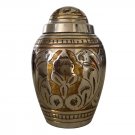 Dome Top Gold Color Leaf Keepsake Urn