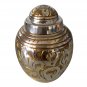 Gold Color Flower Dome Top Keepsake Urn