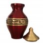 Engraved Matt Cherry Keepsake Urn, Memorial Urn for Ashes
