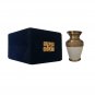 Majestic White Enamel Keepsake Urn Ashes, Cremation Memorial Urns