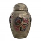 Farnham Flower Keepsake Urn with Enamel Color, Mini Urn for Ashes