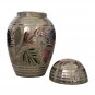 Farnham Flower Keepsake Urn with Enamel Color, Mini Urn for Ashes