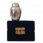Farnham Flower Keepsake Urn with Enamel Color, Mini Urn for Ashes