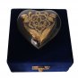Classic Nickel Black Heart Keepsake Urn, Funeral Urns