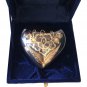 Classic Nickel Black Heart Keepsake Urn, Funeral Urns