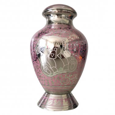 Pink Color Teddy Bear Child Urn for Ashes