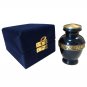 Keepsake Funeral Urn: Cambridge Sapphire Glod Bank