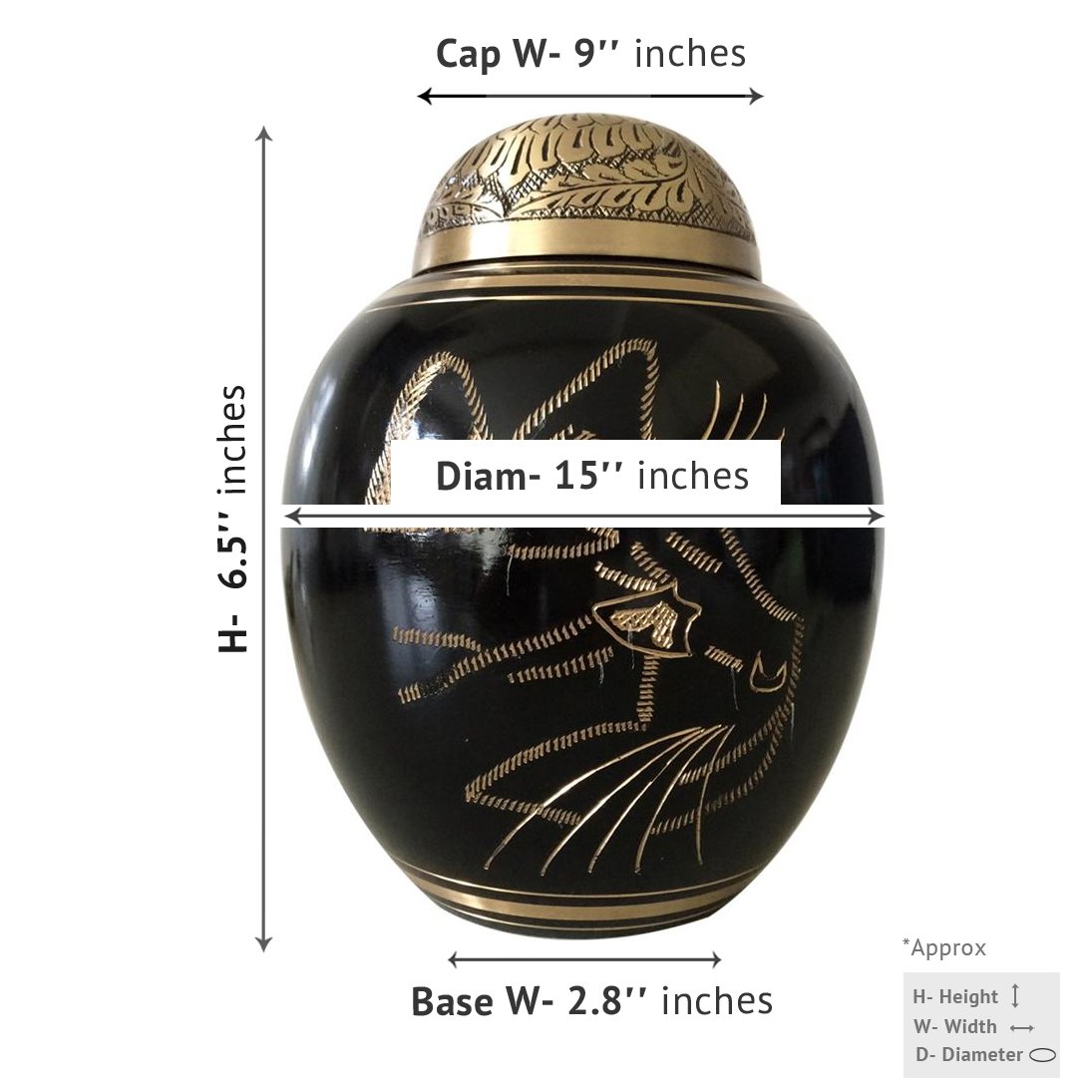 Cat Memorial Urns For Ashes Black Cat Cremation Urn For Pet Ashes