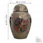 Farnham Flower Keepsake Urn with Enamel Color, Mini Urn for Ashes