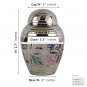 Small Size Keepsake Memorial Lattice Floral Cremation Urn For Ashe With Velvet Box