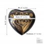 Classic Nickel Black Heart Keepsake Urn, Funeral Urns