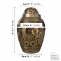 Dome Top Gold Color Leaf Keepsake Urn