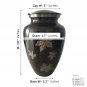 Funeral Cremation Urn with Classic Falling Leaves