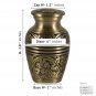 Small Size Natural Gold Color Keepsake Memorial Urn For Ashes With Velvet Box