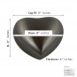 Mini Heart Shape Plain Keepsake Memorial Urn For Token Amount of Ash With Stand