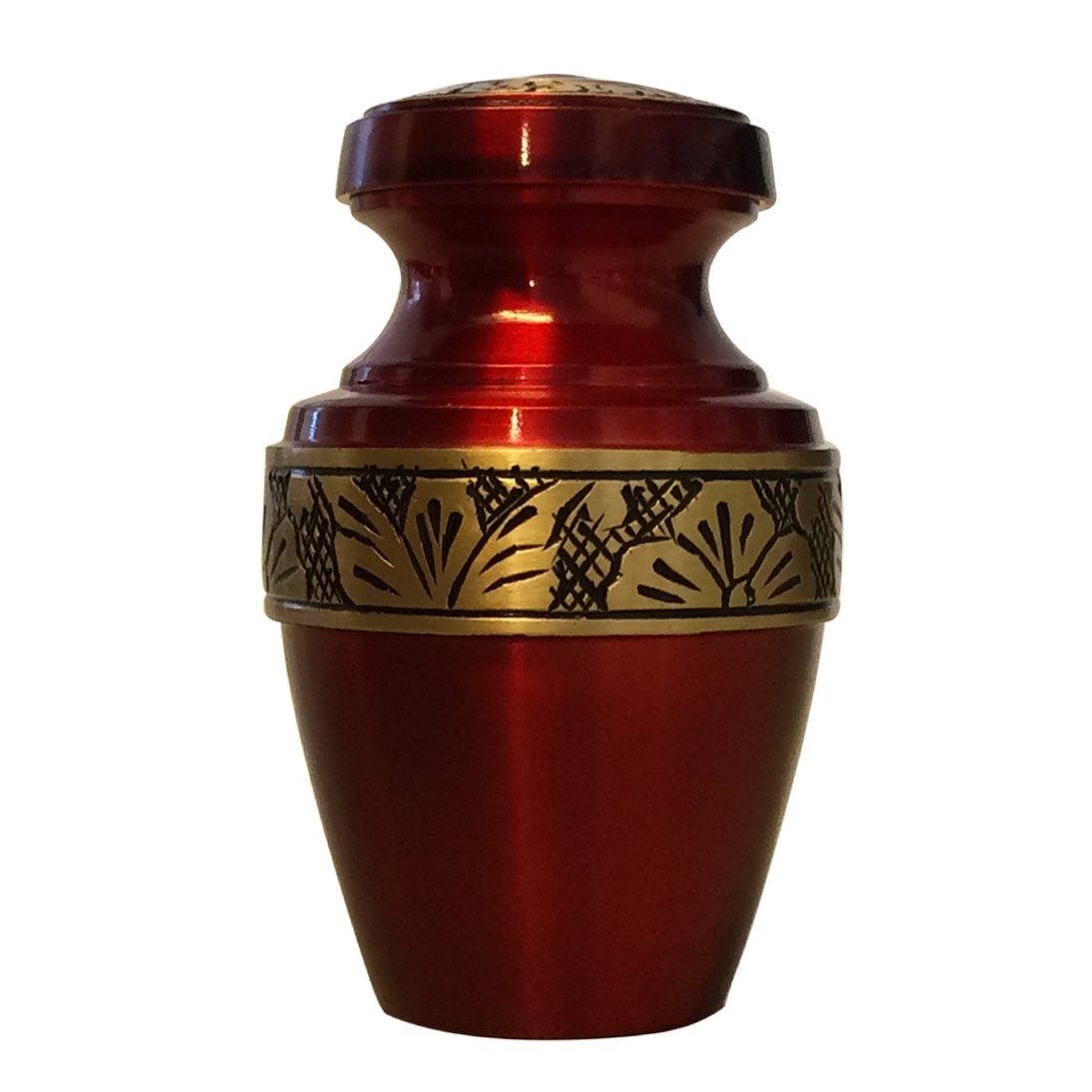 Rich Ruby Red Small Keepsake Urn, Mini Cremation Urns for Ashes