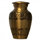 Flower Engraved Small Keepsake Urn, Mini Cremation Urns for Ashes