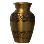 Flower Engraved Small Keepsake Urn, Mini Cremation Urns for Ashes
