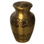 Flower Engraved Small Keepsake Urn, Mini Cremation Urns for Ashes