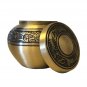Gold Engraved Round Keepsake Urn, Mini Cremation Urns for Ashes
