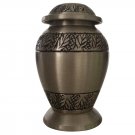 Classic Pewter Leaves Keepsake Urn, Mini Cremation Urns for Ashes